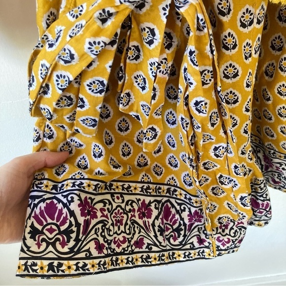 J. Crew Point Sur Romper Summer Paisley Yellow Size 4 - Picture 10 of 11